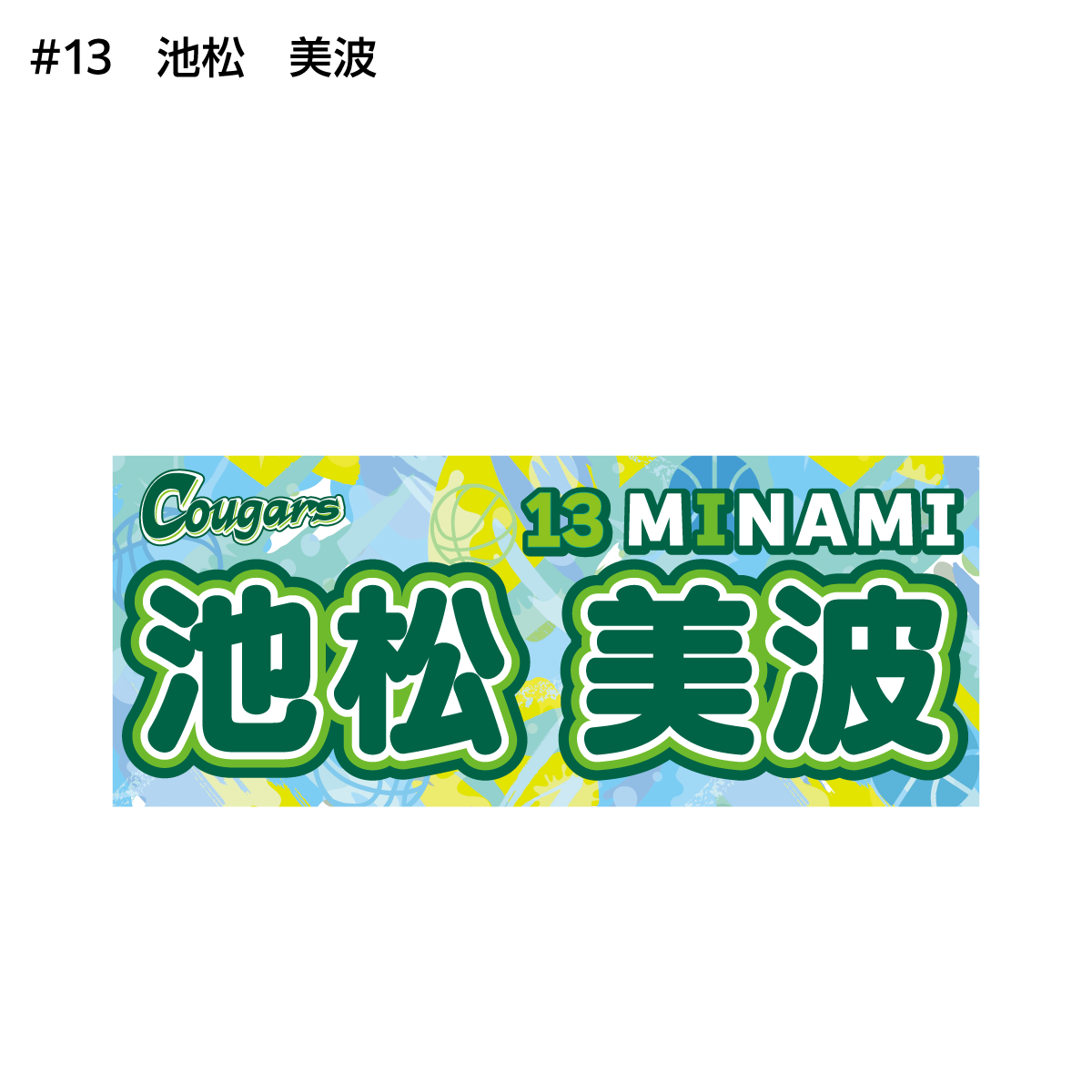 クーガーズ2026-27　選手名タオル
