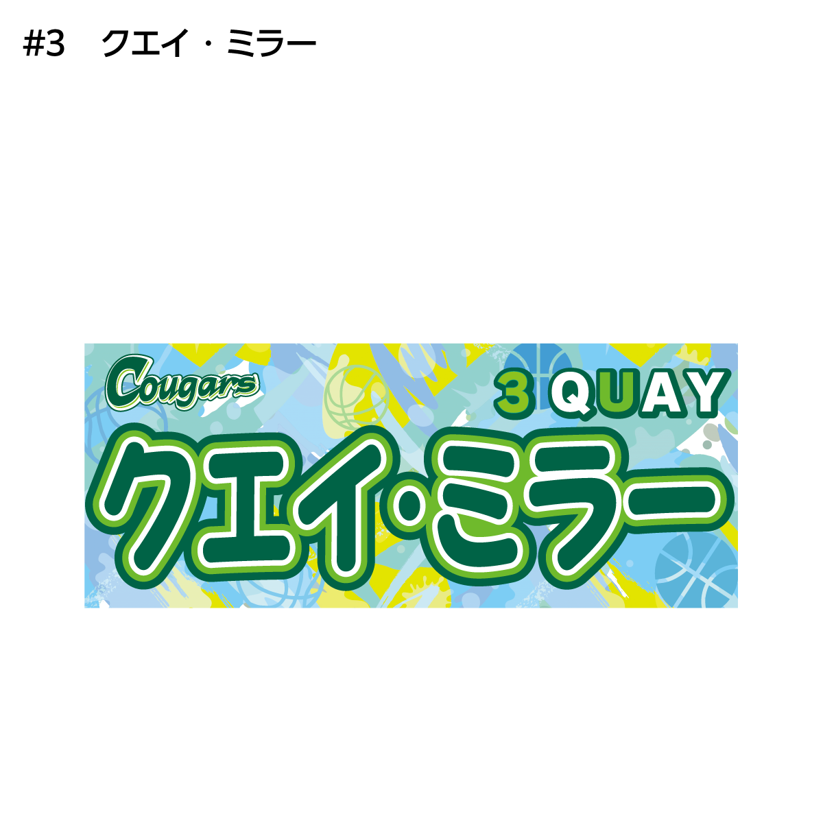 クーガーズ2026-27　選手名タオル