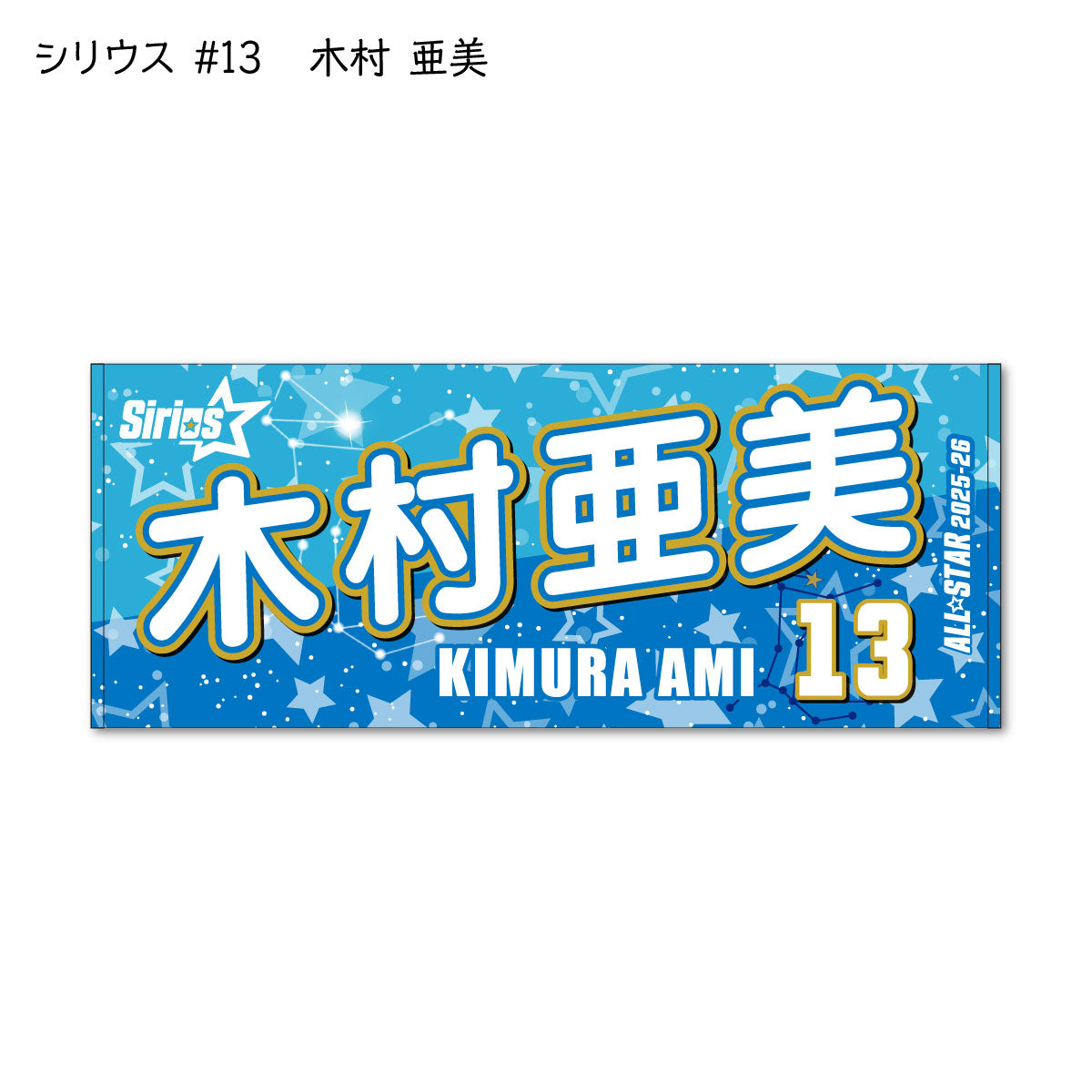 ALLSTAR出場選手 応援タオル