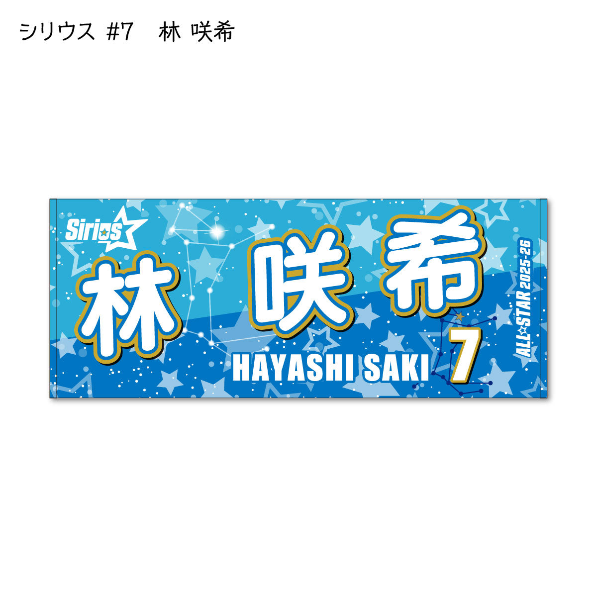ALLSTAR出場選手 応援タオル