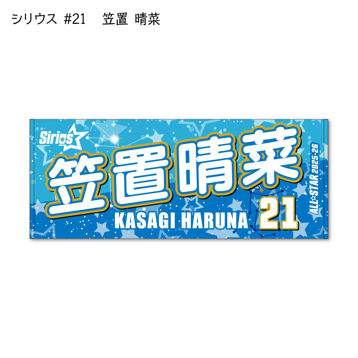 ALLSTAR出場選手 応援タオル