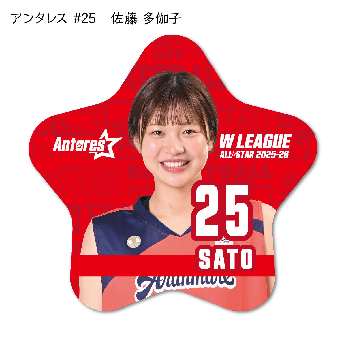 ALLSTAR出場選手 星型缶バッジ