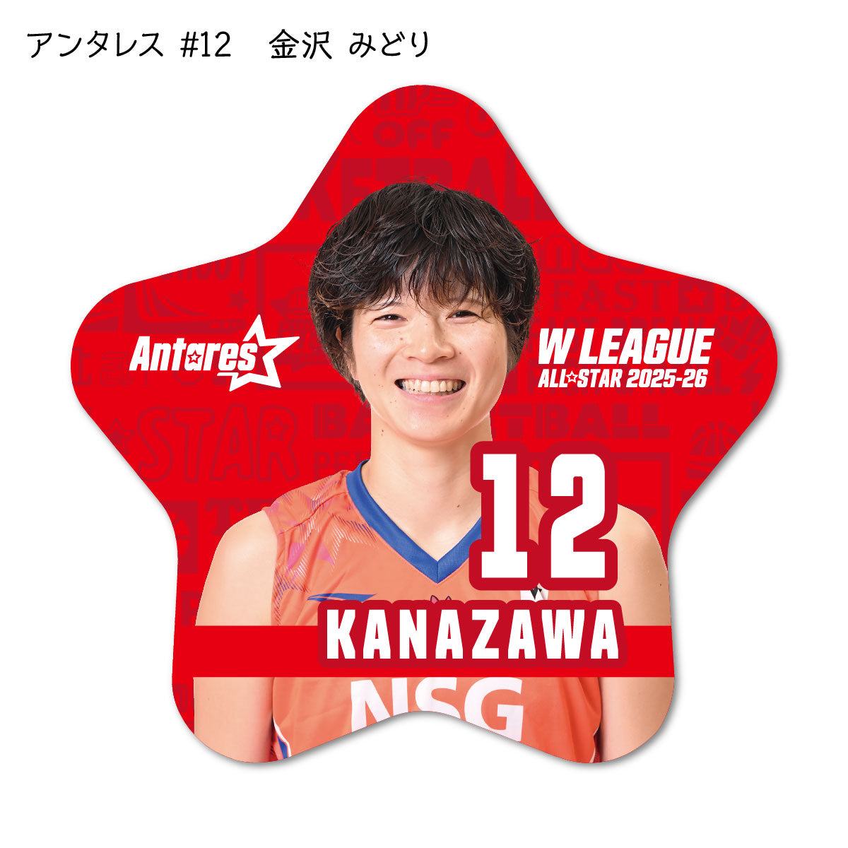 ALLSTAR出場選手 星型缶バッジ