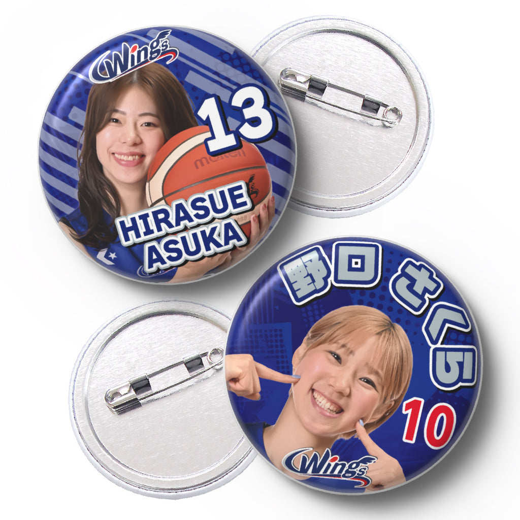 ウィングス2025-26 選手缶バッジ
